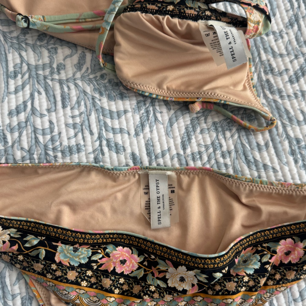 Spell Floral Mint Green and Pink Bikini Set - Picture 4 of 5